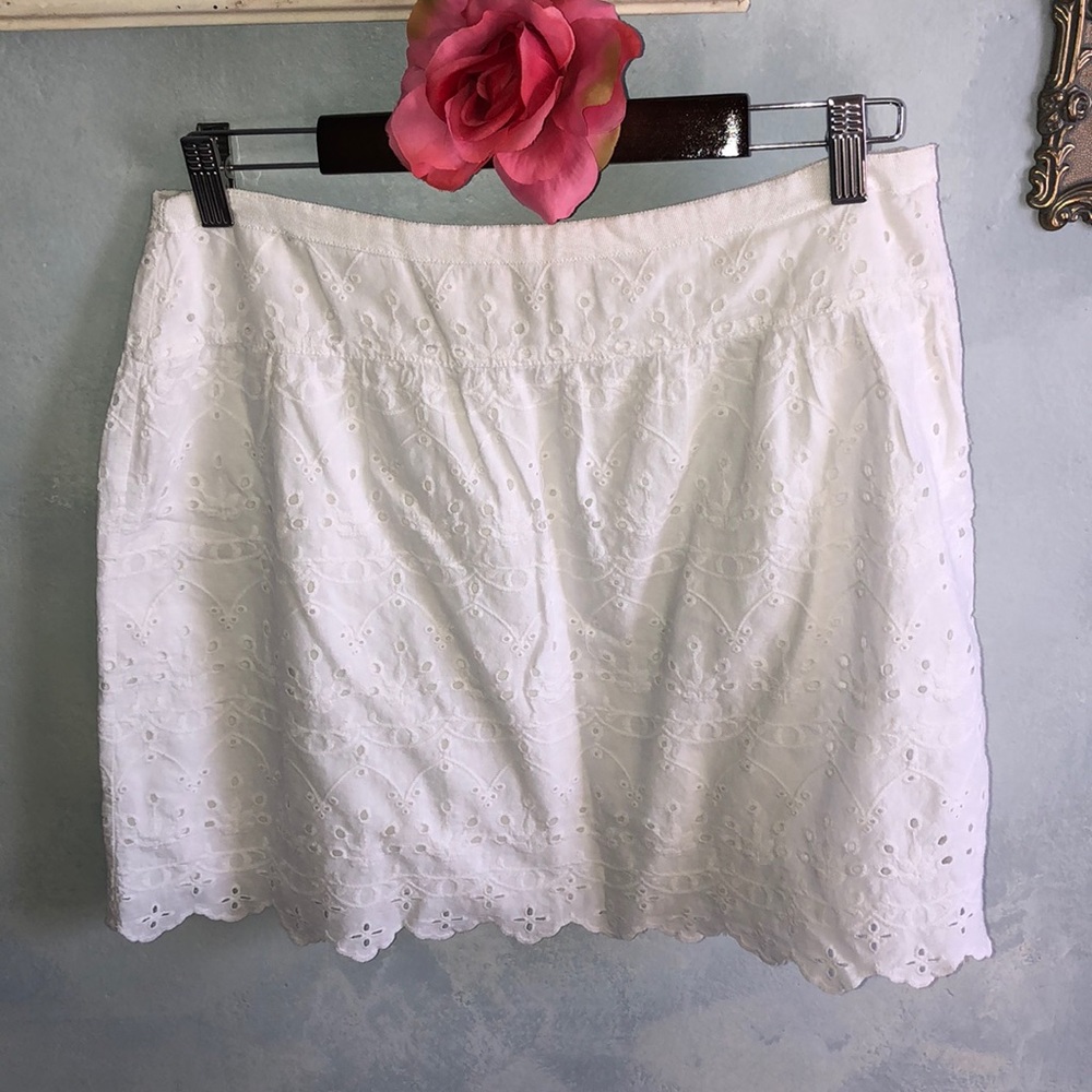 Max Studio eyelet skirt